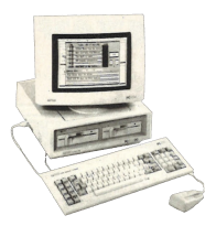 Magazine cutout of a computer.